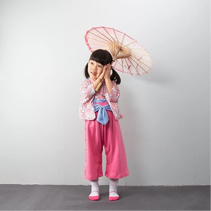 Baby Girl Kimono Romper Japanese Costumes Hakama Coverall Infant Samurai Outfits