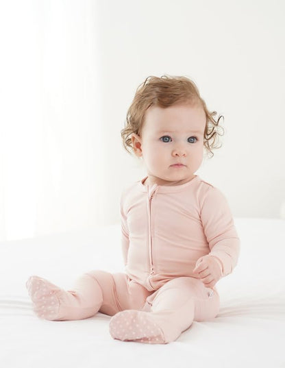 Baby Footie Romper Pajamas Unisex Newborn Infant Pjs Soft Rompers Viscose from Bamboo Sleepwear