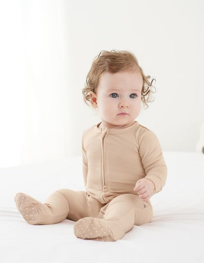Baby Footie Romper Pajamas Unisex Newborn Infant Pjs Soft Rompers Viscose from Bamboo Sleepwear