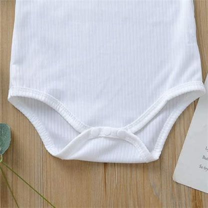 Newborn Infant Baby Girl Solid Ruffle Romper Bodysuit Jumpsuit Casual Clothes One Piece Outfit