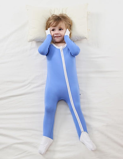 Baby Zippered Rompers Newborn Pajamas Sleepers Long Sleeve Jumpsuits Infant Zipper Romper-Viscose from Bamboo