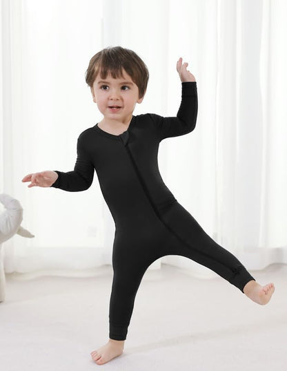 Baby Zippered Rompers Newborn Pajamas Sleepers Long Sleeve Jumpsuits Infant Zipper Romper-Viscose from Bamboo