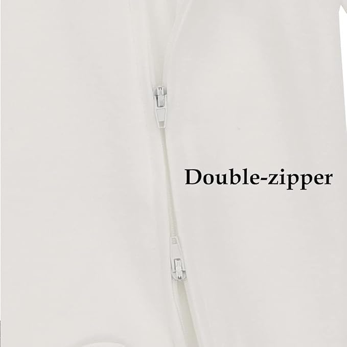 Aablexema Organic Cotton Baby Footie Pajamas with Mittens Newborn Soft Zip Sleeper