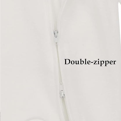 Aablexema Organic Cotton Baby Footie Pajamas with Mittens Newborn Soft Zip Sleeper