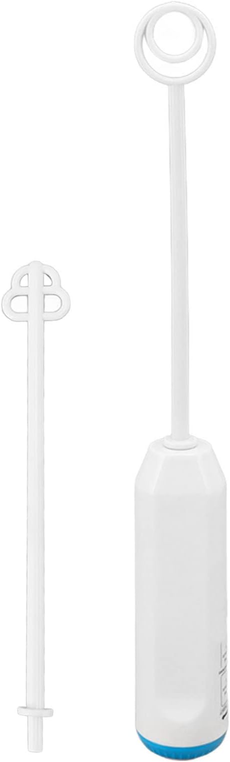 Handheld Drink Mixer, Baby Formula Mixer Mini Milk Foamer Battery Operated Drink Mixer for Coffee, Latte, Cappuccino, Egg Whipping(White)