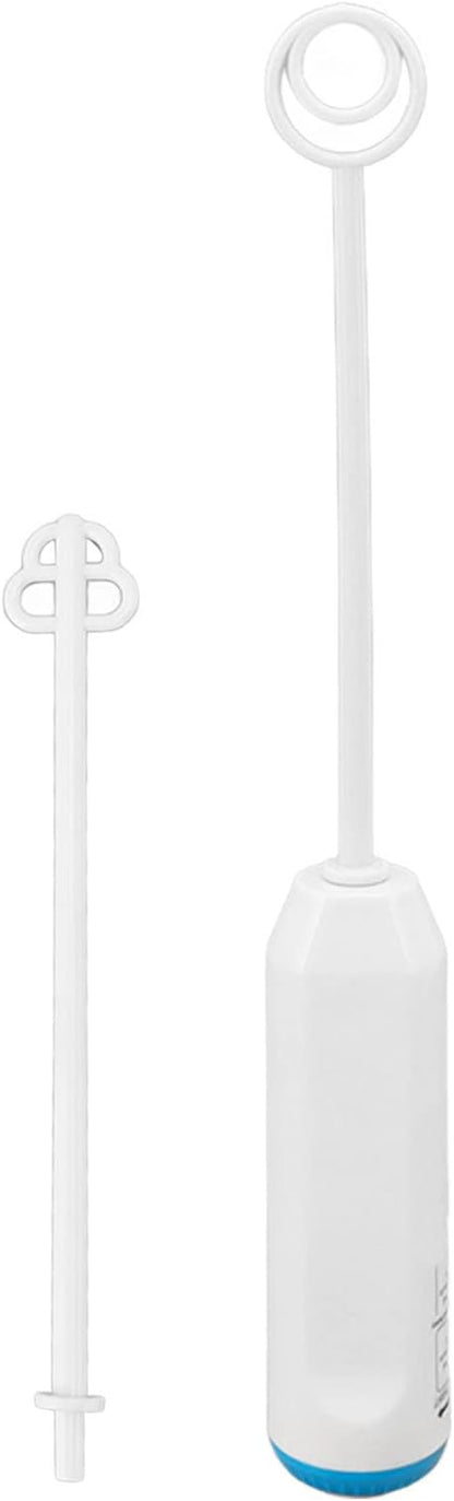 Handheld Drink Mixer, Baby Formula Mixer Mini Milk Foamer Battery Operated Drink Mixer for Coffee, Latte, Cappuccino, Egg Whipping(White)