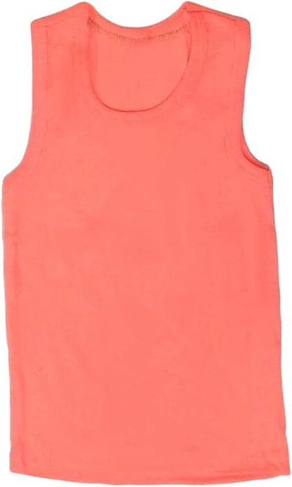 ToBeInStyle Girl's 4 Pack Ruffle Hem Cotton Tank Tops
