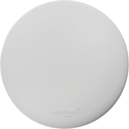 TalkTools Itsy Bowl with Locking Lid - Platinum grade silicone with Volume Lines, Curved Walls for Easy Scooping - for Babies, Toddlers, Children, and Elderly - Snack Cup Lid Accessory (Cloud)