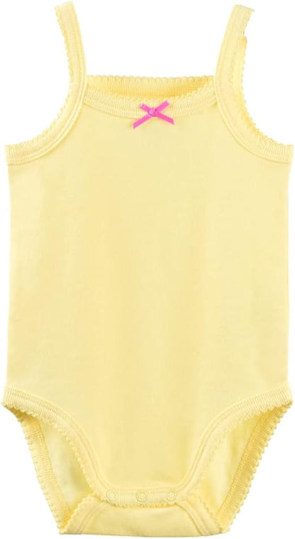 Girls Spaghetti Strap Bodysuit Sleeveless Tank Top Cotton One-Pieces Pack of Summer Baby Clothes Outfit