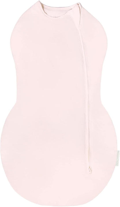 Happiest Baby Sleepea Comforter Swaddle - 100% Organic Cotton Baby Swaddle Blanket - Doctor Designed Promotes Healthy Hip Development (Rose, XL)