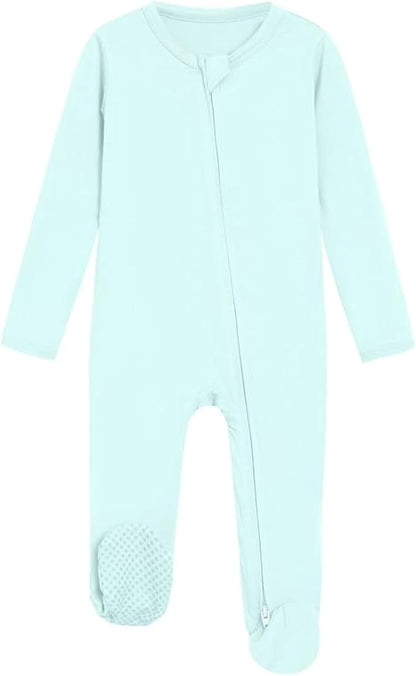 Baby Footie Romper Pajamas Unisex Newborn Infant Pjs Soft Rompers Viscose from Bamboo Sleepwear