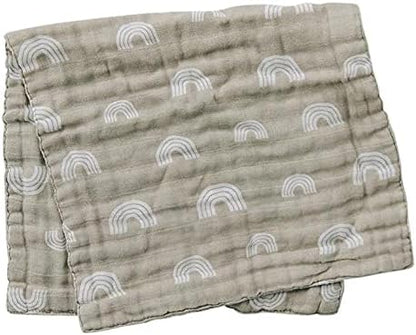 Mebie Baby Burp Cloths, Neutral Print 3-Pack, Muslin Burp Cloth Set for Spit Up, Drool, and More, Boho Burp Cloths for Baby Boy and Girl, Baby Must Haves for Registry