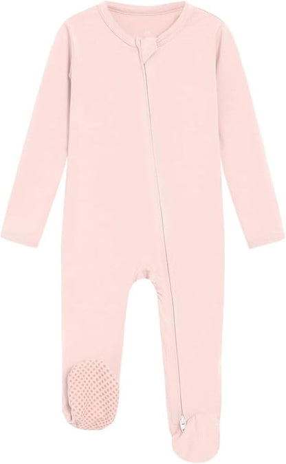 Baby Footie Romper Pajamas Unisex Newborn Infant Pjs Soft Rompers Viscose from Bamboo Sleepwear