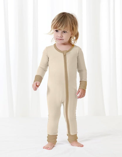 Baby Zippered Rompers Newborn Pajamas Sleepers Long Sleeve Jumpsuits Infant Zipper Romper-Viscose from Bamboo