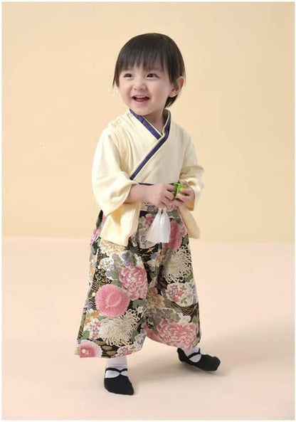 Baby Girl Kimono Romper Japanese Costumes Hakama Coverall Infant Samurai Outfits