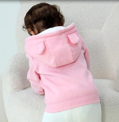 Baby Girls Boys Warm Adorable Hooded Zip Coat for Fall Spring Outerwear 3-24M Kids Jacket