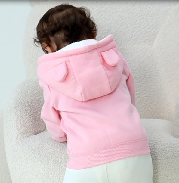 Baby Girls Boys Warm Adorable Hooded Zip Coat for Fall Spring Outerwear 3-24M Kids Jacket