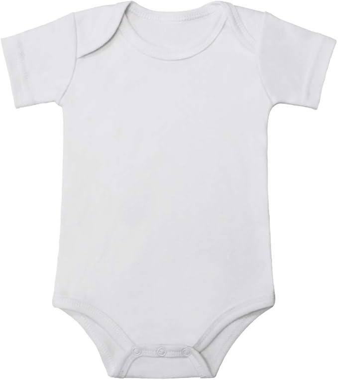 Baby Onsies 100% Cotton Short Sleeve Baby Bodysuits Solid Color Infant Bodysuits for Newborn Baby 3-Pack