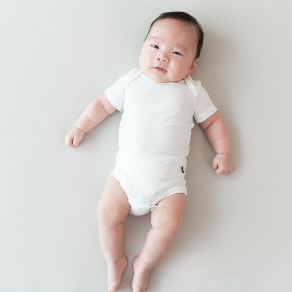 KYTE BABY Short Sleeve Unisex Baby Bodysuits, Rayon Made From Bamboo Material