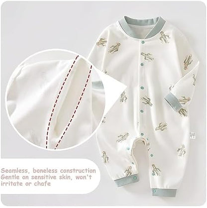 100% Organic Cotton Soft 3-24 Months 2-Piece Unisex Footless Newborn Baby Sleepers Pajamas Romper Boys Girls