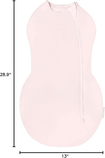 Happiest Baby Sleepea Comforter Swaddle - 100% Organic Cotton Baby Swaddle Blanket - Doctor Designed Promotes Healthy Hip Development (Rose, XL)