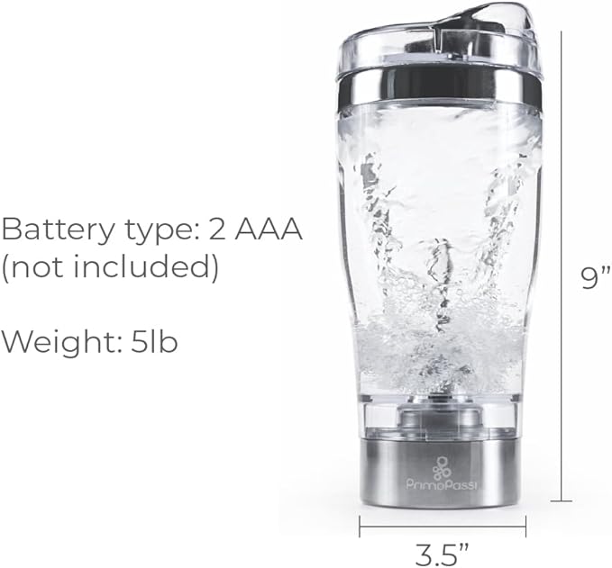 Primo Passi Portable Formula Mixer – Handheld Baby Milk Mixer for Smooth Formula Preparation – Easy to Clean, Battery Operated, Ideal for Travel & On-the-Go Use