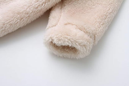 Newborn Baby Snowsuit Fleece Lined Onesie Outfits Warm Hooded Romper for Infant