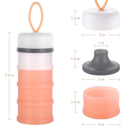 Accmor 2 Pack Baby Formula Dispenser On The Go, Stackable Formula Dispenser Formula Container to Go, Non-Spill Portable Milk Powder Kids Snack Storage Container, BPA Free