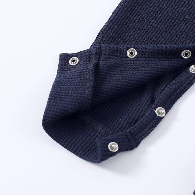 Baby Boys Girls 2 Pack Solid Romper Ribbed Long Sleeve One-Piece Knit Cotton Jumpsuit Outfits Clothes