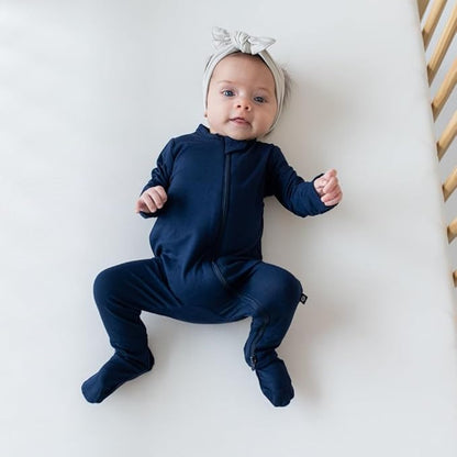 KYTE BABY Unisex Zipper Closure Footies, Rayon Made From Bamboo, 0-24 Months