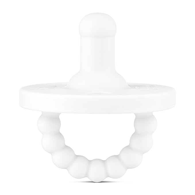Ryan & Rose Cutie PAT Pacifier Teether (Stage 2, White)