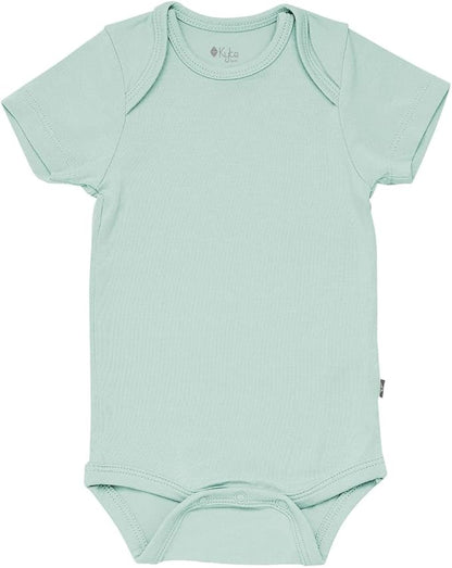 KYTE BABY Short Sleeve Unisex Baby Bodysuits, Rayon Made From Bamboo Material