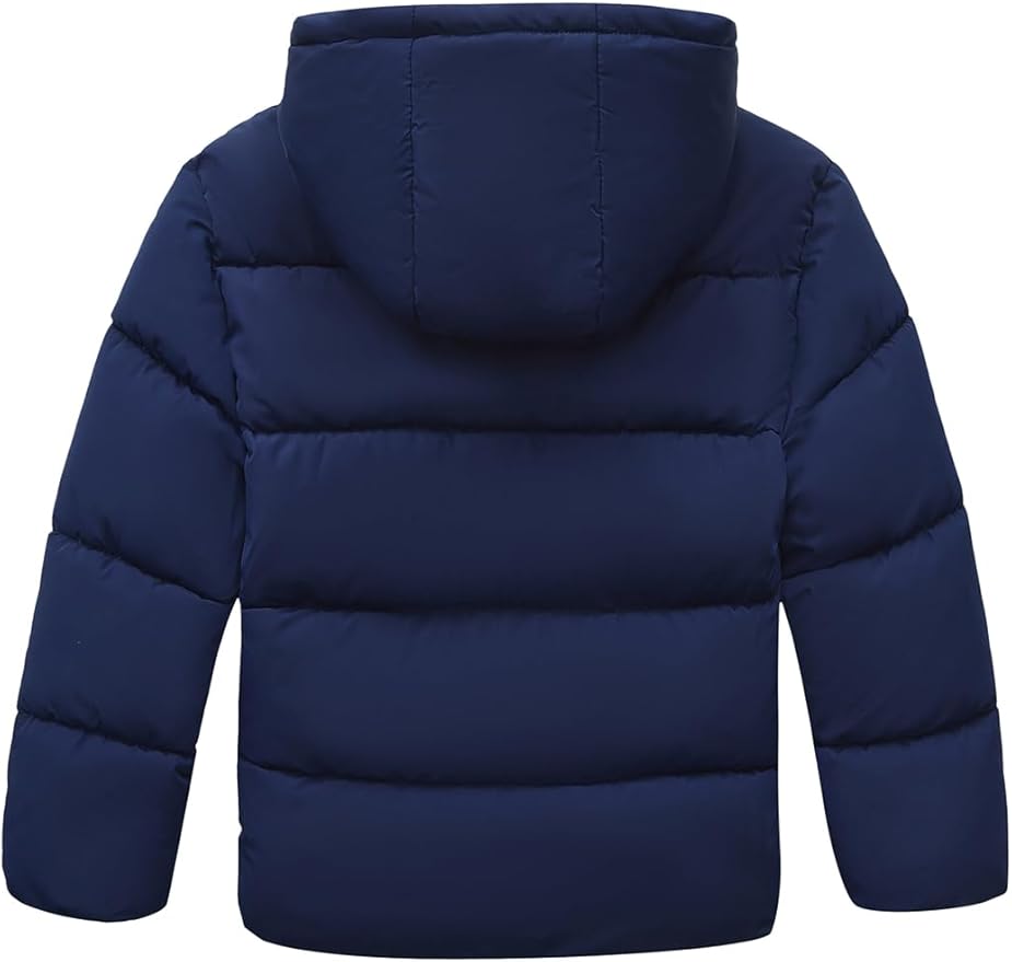 HOOD CREW Kids Boy’s Winter Coat Windproof Hooded Puffer Jackets Warm Outerwear Parka Padded Jacket