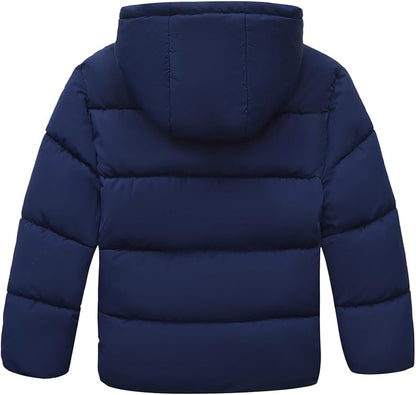 HOOD CREW Kids Boy’s Winter Coat Windproof Hooded Puffer Jackets Warm Outerwear Parka Padded Jacket