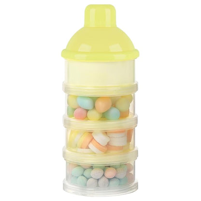 Accmor Formula Dispenser On The Go, 4 Compartments Stackable Formula Container for Travel, Baby Milk Powder Kids Snack Container, BPA Free ﻿