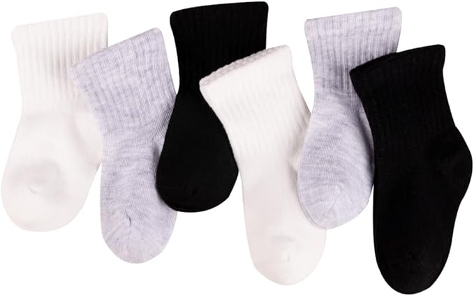 Bella Baby & Toddler Seamless-Toe Turkish Cotton Crew Socks (6-Pack)