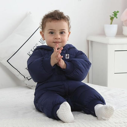 Ohrwurm Baby Snowsuit Winter Coat Fleece Lining Warm Hoodie Romper Puffer Jacket