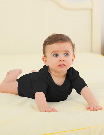 Jimonda Baby Bodysuits Rayon from Bamboo Short Sleeve Baby Boys Girls Rompers Soft Outfits Newborn Clothes
