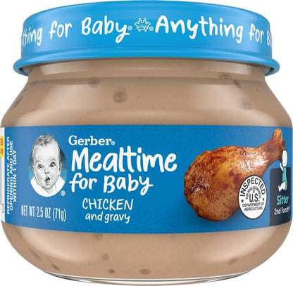 Gerber Chicken and Gravy Baby Food, 2.5 Oz (Pack of 6)