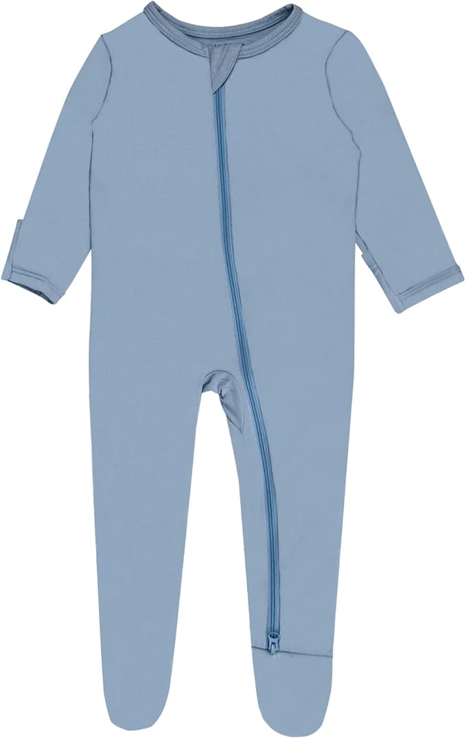GUISBY Pajamas for Baby Boys & Girls, Infant Onesie with Mitten Long Sleeve Footed Pjs