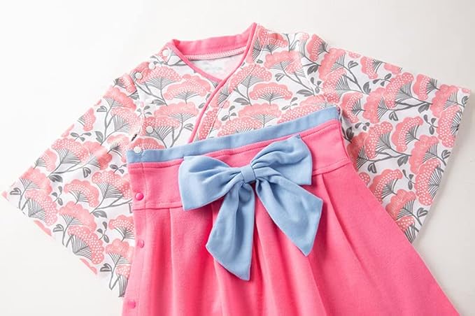 Baby Girl Kimono Romper Japanese Costumes Hakama Coverall Infant Samurai Outfits