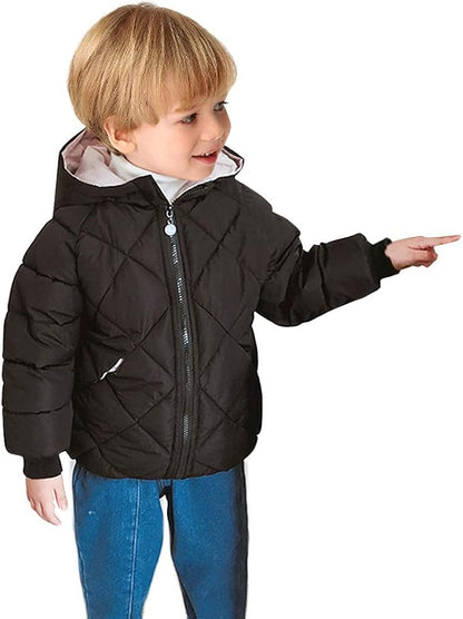 Curipeer Kids Winter Jacket Front Zip Warm Snow Wear Toddler Outer Clothing 2-8T