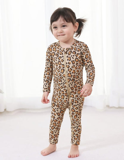 Baby Zippered Rompers Newborn Pajamas Sleepers Long Sleeve Jumpsuits Infant Zipper Romper-Viscose from Bamboo
