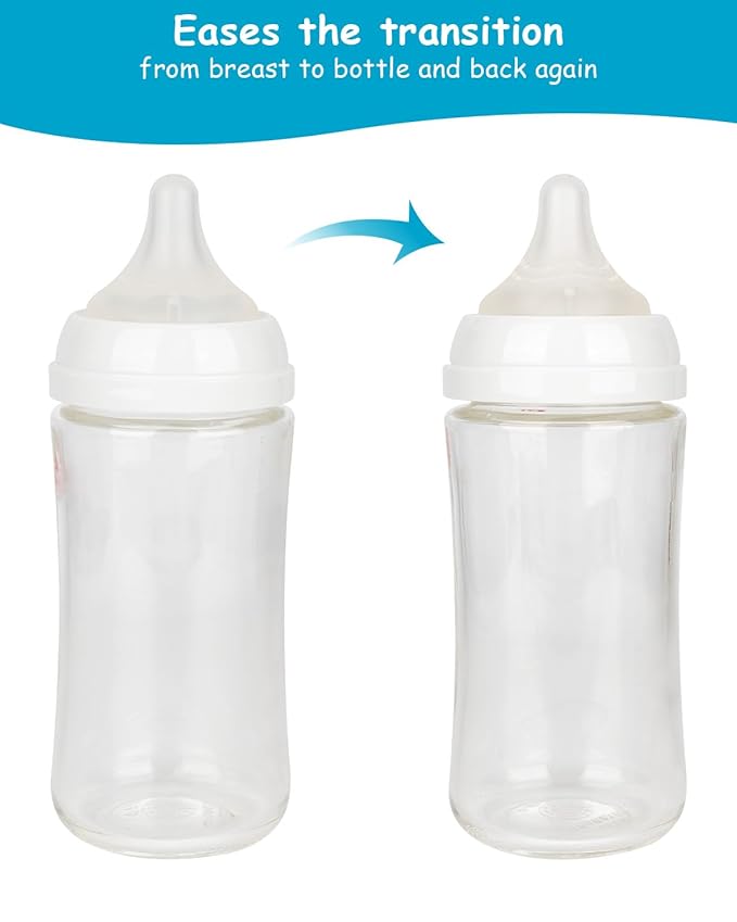 Silicone Nipple for Pigeon Baby Bottle, Size SS, Extra Slow Flow, 0m+, 6 Count
