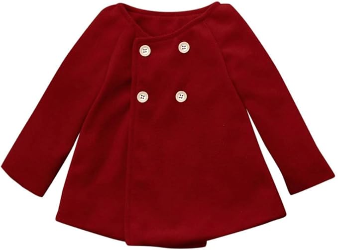 XFGLCK Toddler Baby Girls Coats Cloak Button Jacket Outerwear Fall Winter Clothes