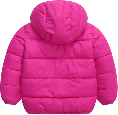 Happy Cherry Kids Boy's Girls Winter Coat Fleece Lined Thick Down Coats Puffy Jackets with Hood