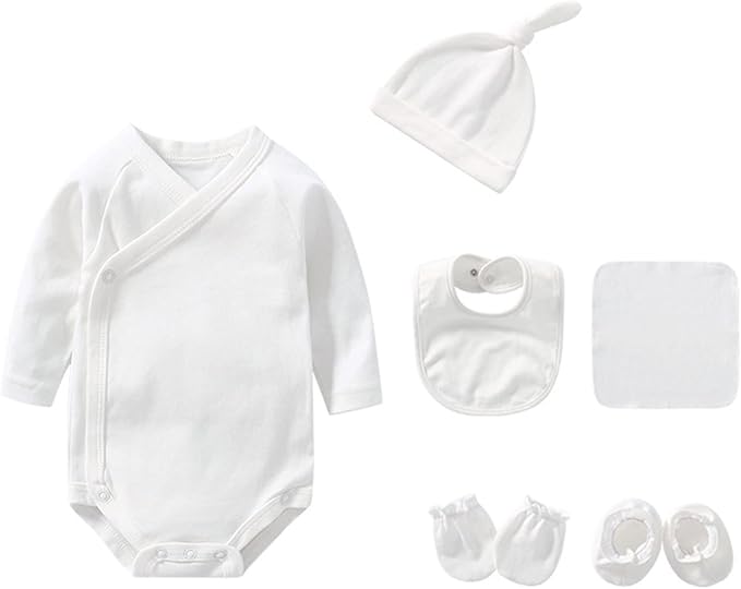 Baby Unisex Baby Cotton Layette Set Gift for Baby Boys Girls Accessories Set Newborn Essentials 0-12 Months