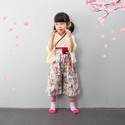 Baby Girl Kimono Romper Japanese Costumes Hakama Coverall Infant Samurai Outfits