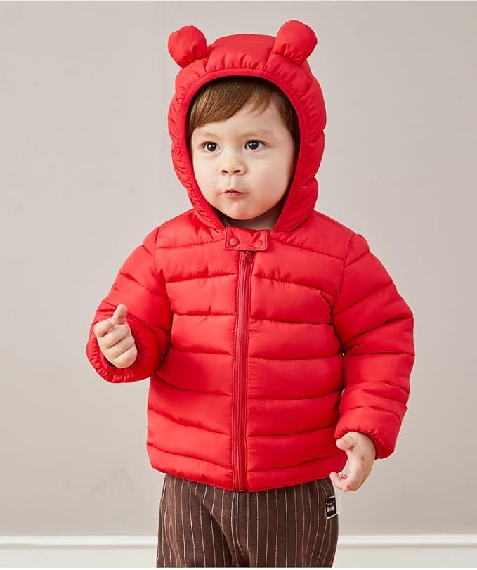 UPlee 3M - 3T Baby Girls Boys Winter Coats for Toddlers Lightweight Puffer Jacket Kids Down Alternative Outerwear