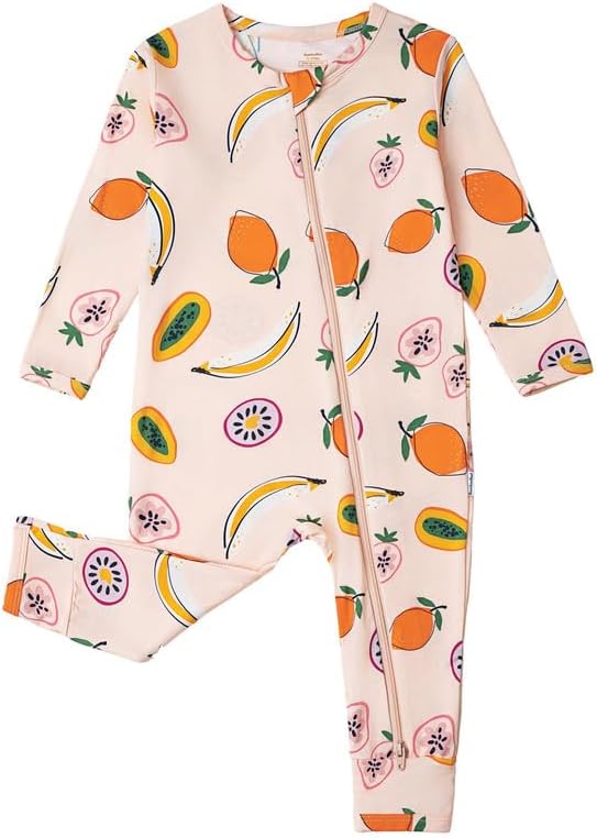 Baby Zippered Rompers Newborn Pajamas Sleepers Long Sleeve Jumpsuits Infant Zipper Romper-Viscose from Bamboo